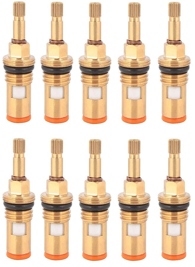 SPAZIO طقم من 10 قطع من صمامات صنبور Spazio الأنيقة للحمامات، مصنوعة من النحاس والسيراميك، بقطر نصف بوصة، تعمل بربع دورة، مناسبة للماء الساخن والبارد، للاستخدام في الحمامات والمطابخ. - Image 1